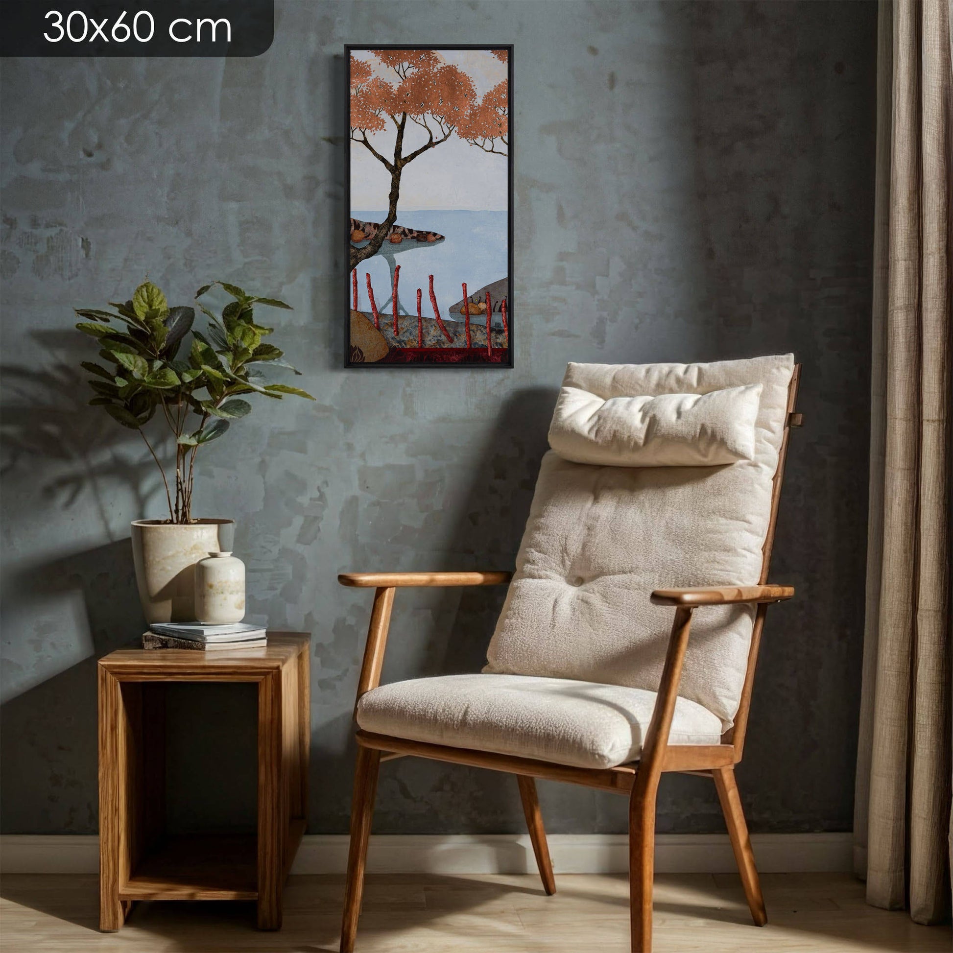 Sérénité, paysages japonisants, triptyque, Auray, Honfleur et Pont-Aven, Galerie KLE, Lalou Kraffe, contemplation