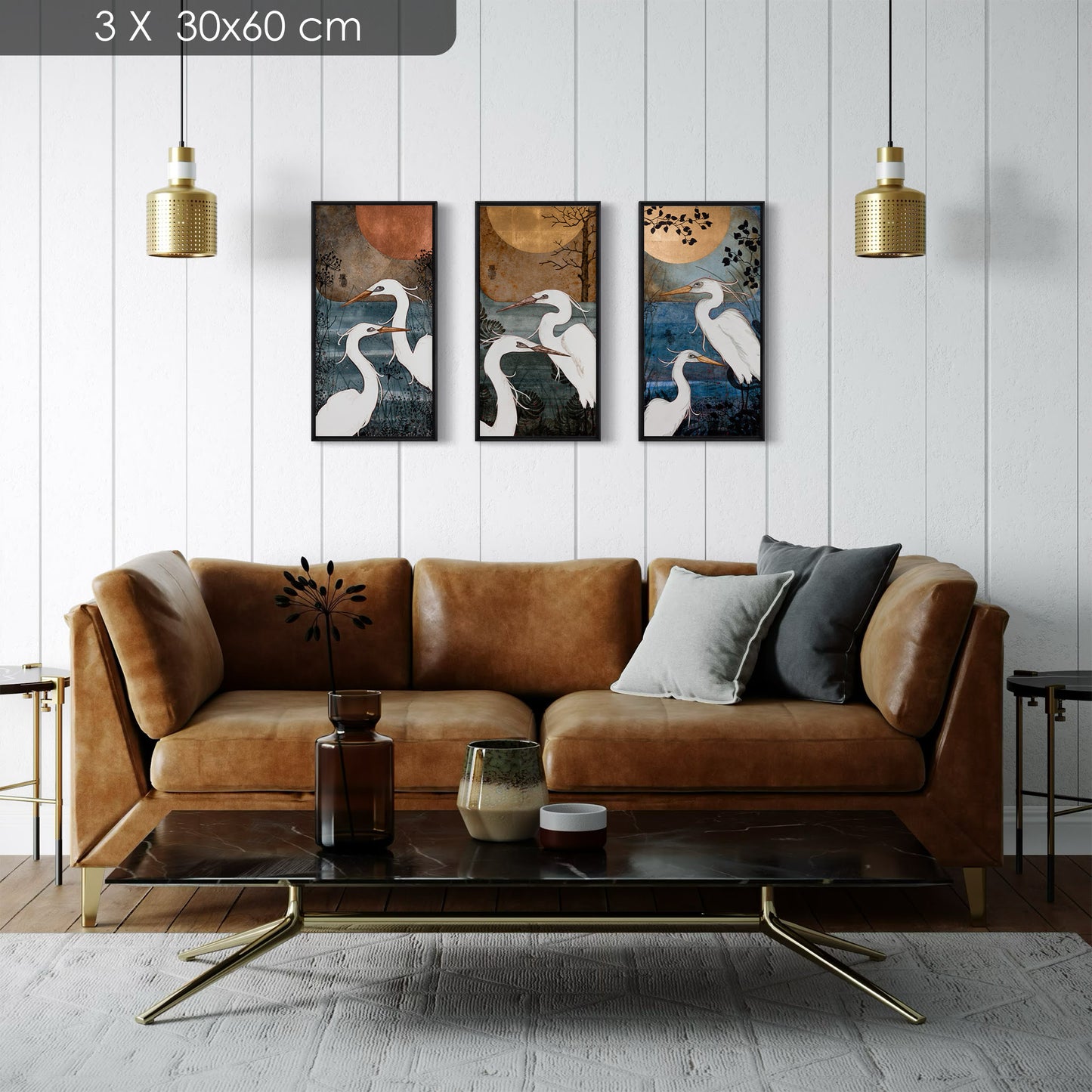 triptyque aigrettes et nature Lalou Kraffe