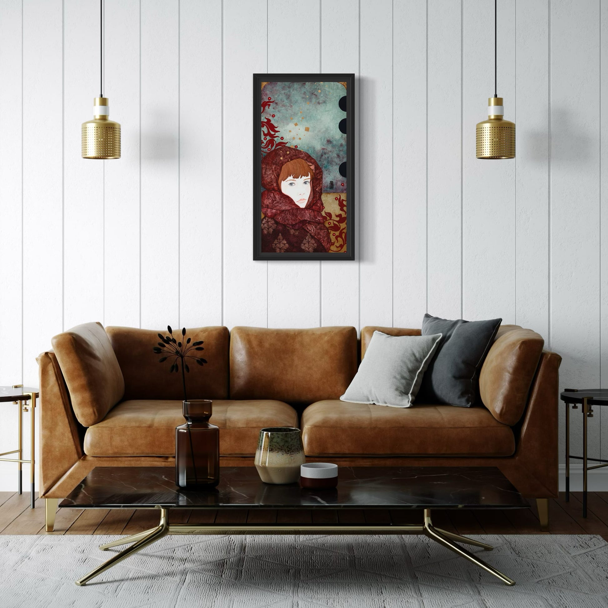 simulation accrochage peinture originale Lalou Kraffe