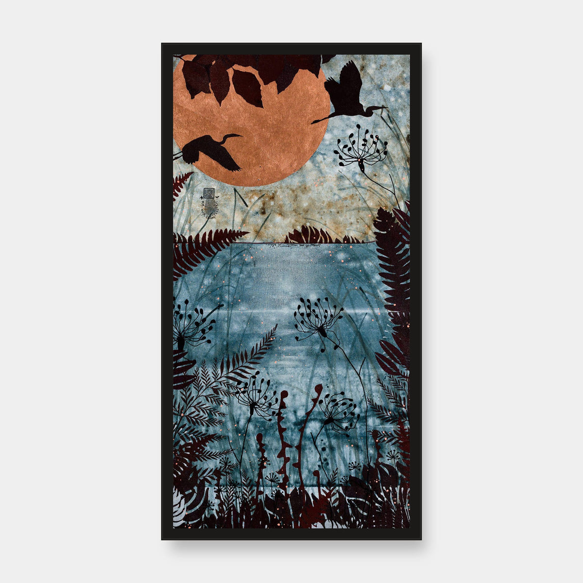 « Songe d'une nuit d'été » — édition d’art 30 × 60 cm avec cadre noir — vue de face