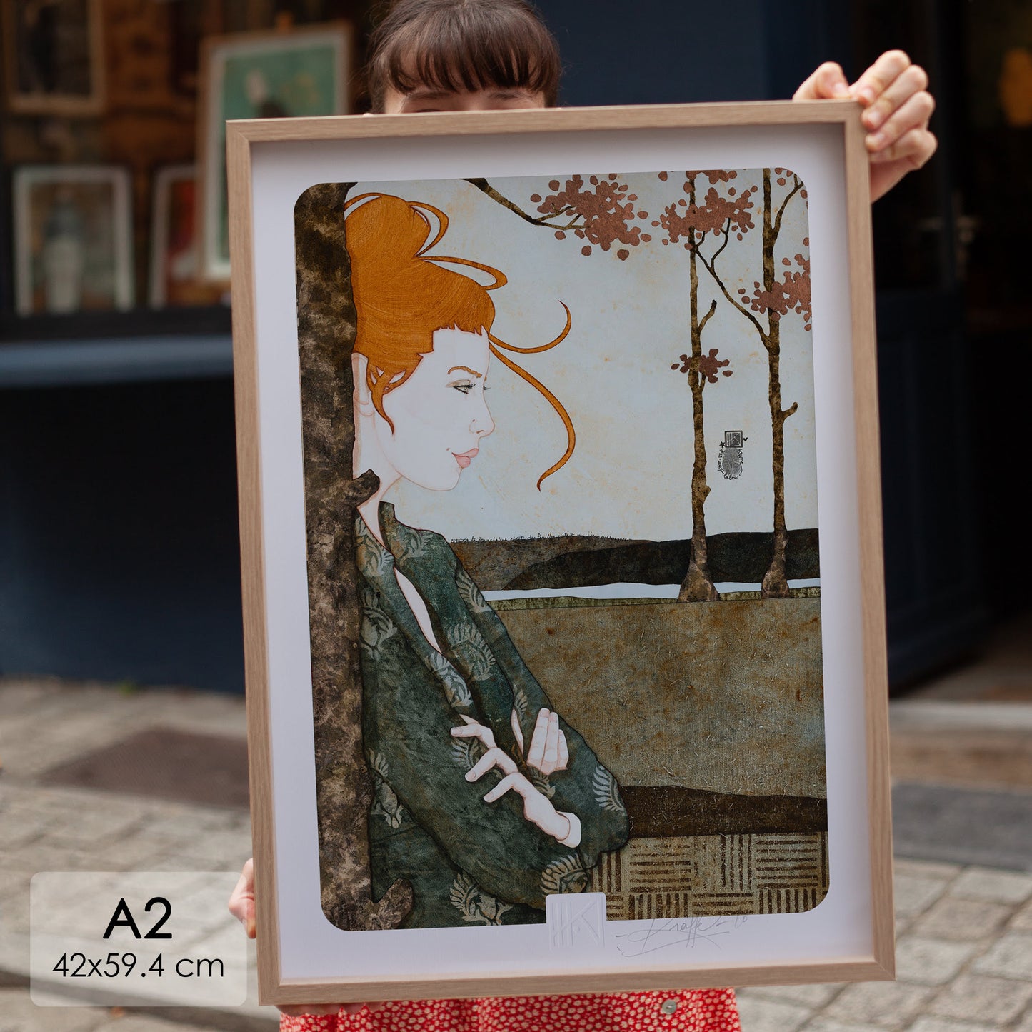 Tirage d’Art de portrait féminin par Lalou Kraffe Galerie Kle Émotion poétique