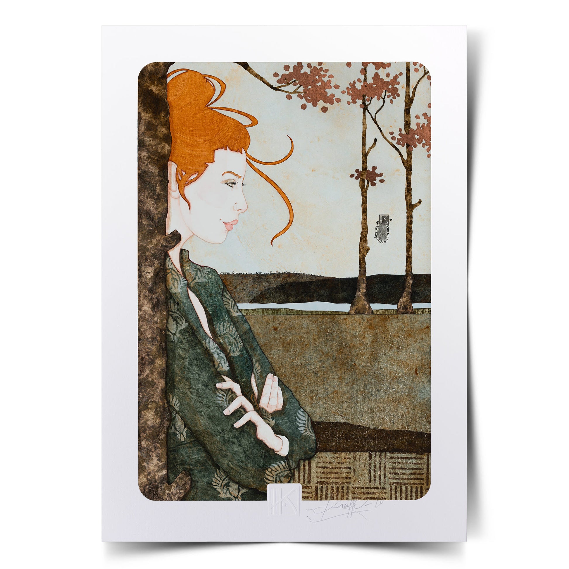 Tirage d’Art de portrait féminin par Lalou Kraffe Galerie Kle Émotion poétique