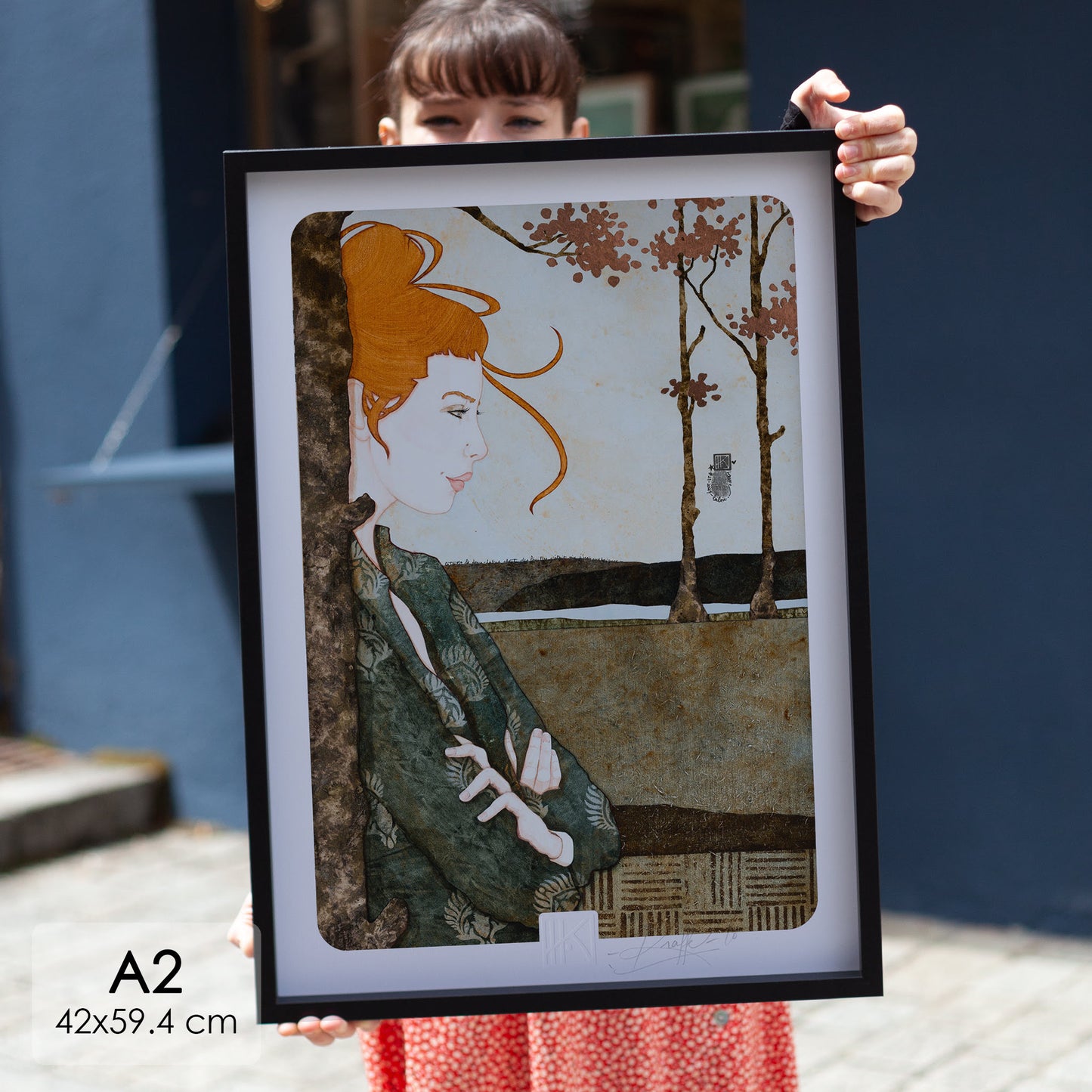 Tirage d’Art de portrait féminin par Lalou Kraffe Galerie Kle Émotion poétique