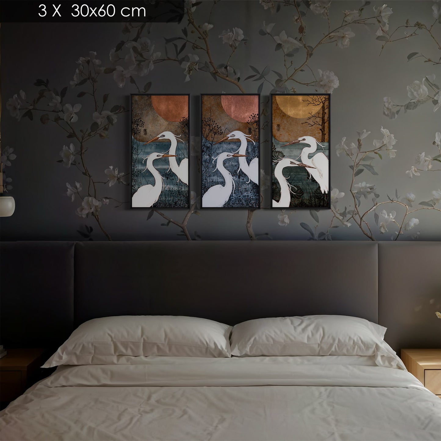 triptyque aigrettes et nature Lalou Kraffe Bretagne Normandie