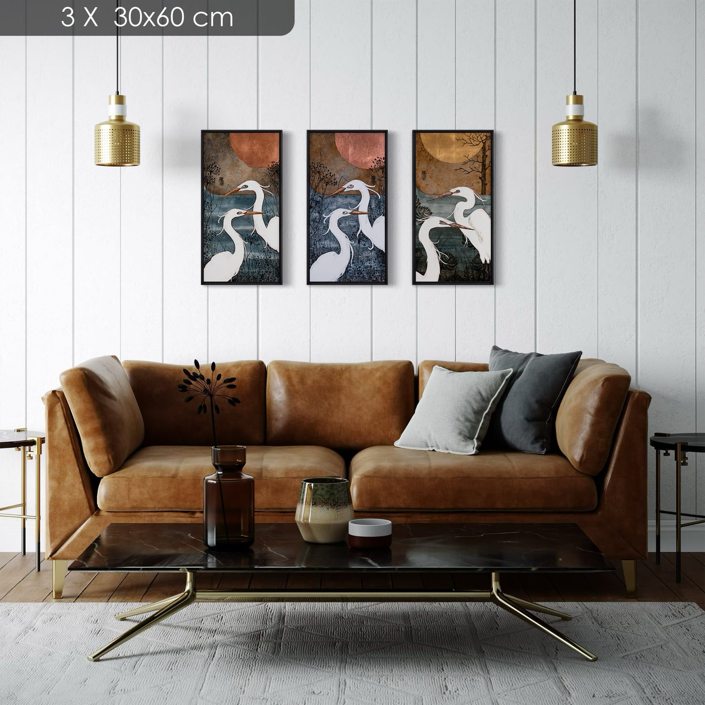 triptyque aigrettes et nature Lalou Kraffe Bretagne Normandie