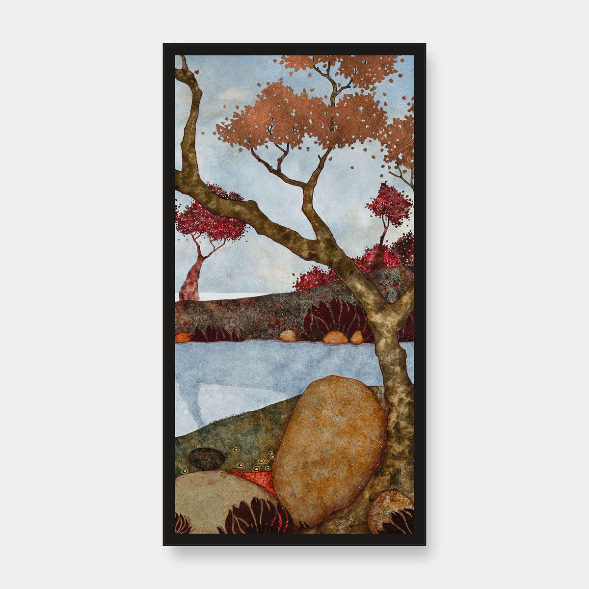 Triptyque 2C: « Et tout mon être s’est mis à danser » — édition d’art 30 × 60 cm avec cadre noir — vue de face