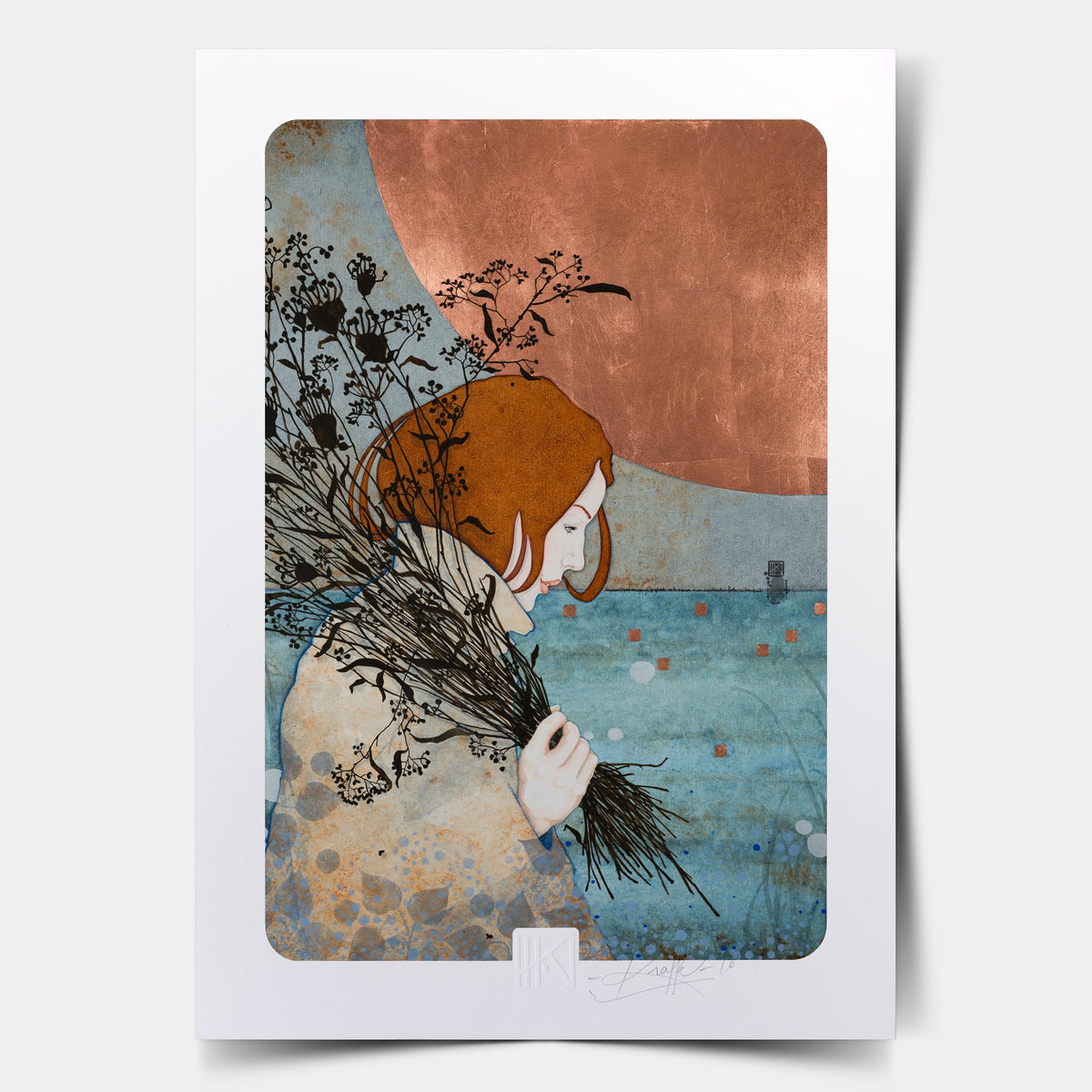 Heureuse, à pas de velours — édition d’art signée A3/A2 — edition art a2 non encadre — Lalou Kraffe