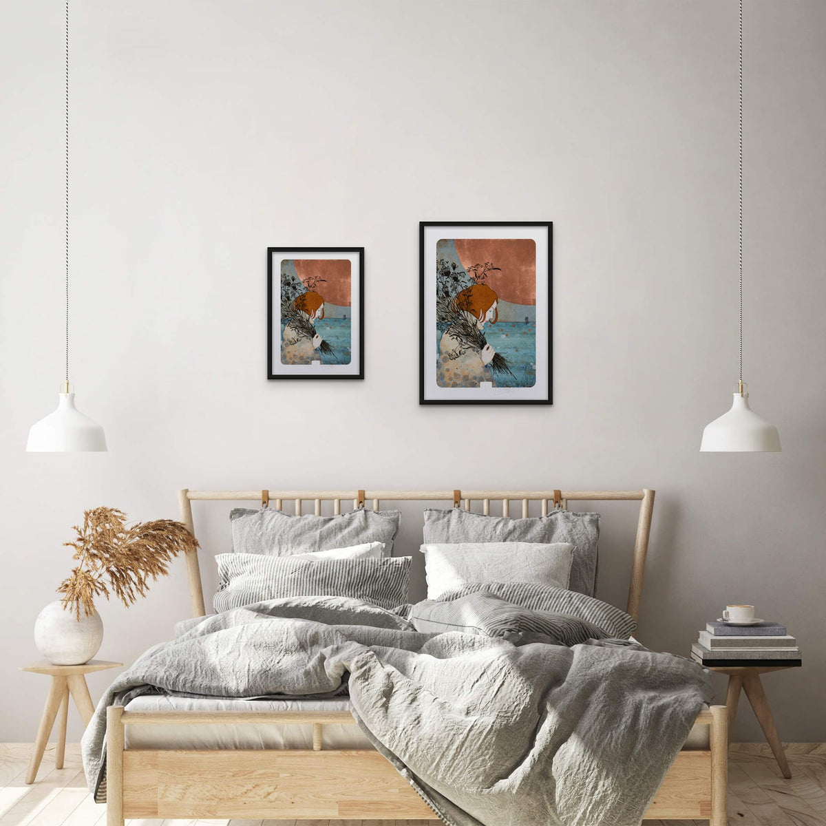 Heureuse, à pas de velours — édition d’art signée A3/A2 — edition art simulation a3 a2 chambre — Lalou Kraffe