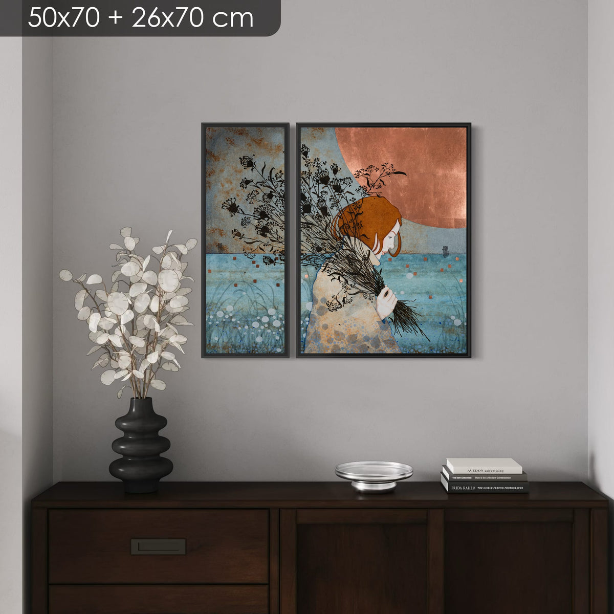 Heureuse, à pas de velours — série limitée numérotée en caisse américaine Madison noire — serie limitee diptyque simulation 3 — Lalou Kraffe